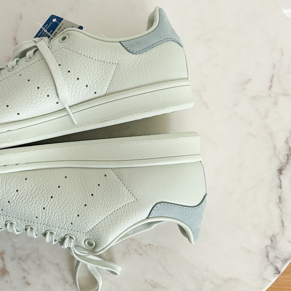 Adidas Stan Smith Pharrell Linen Pastel Green Leather 2017 Release Mens 9.5 NWT - Picture 7 of 8